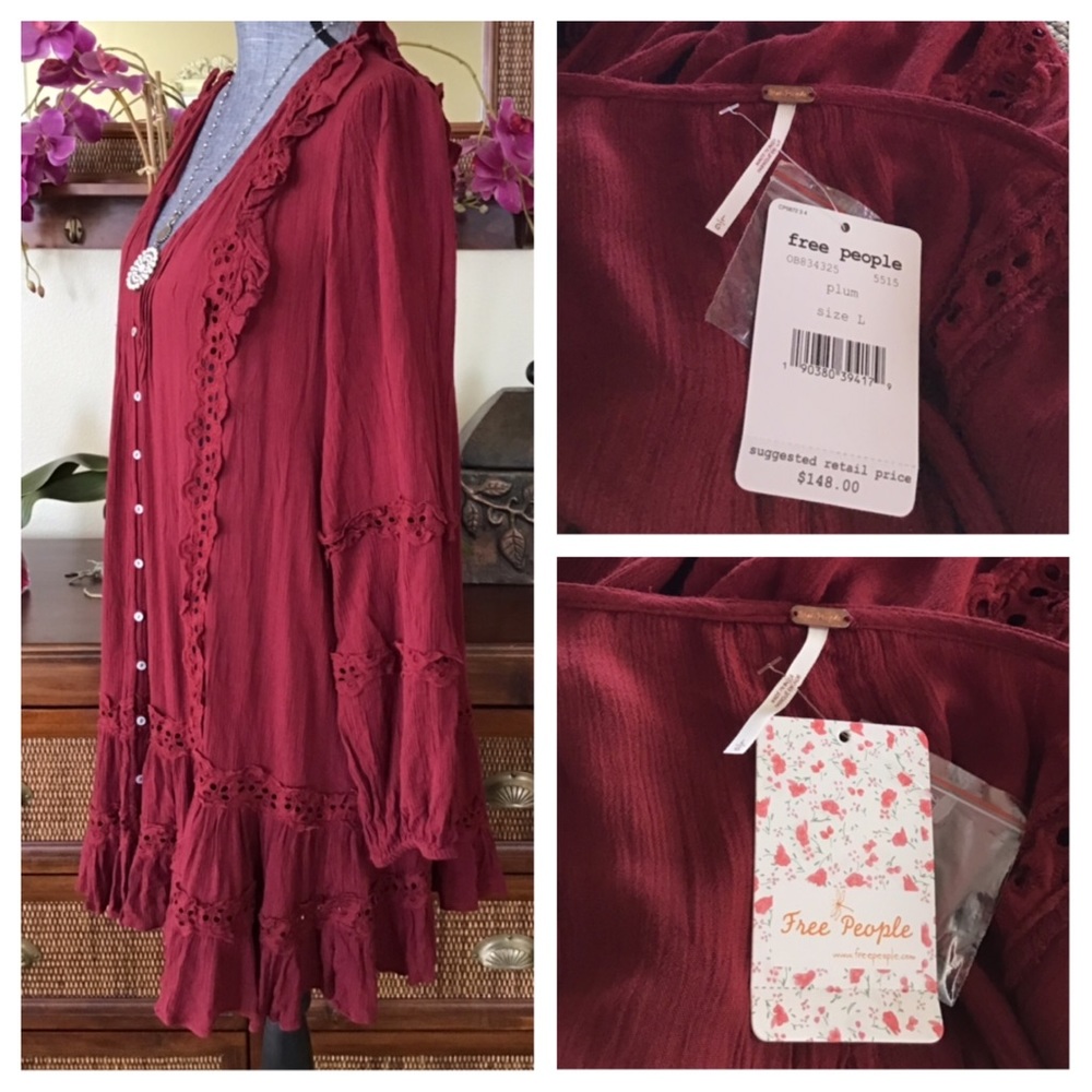 Free People Snow Angel Mini Dress.  NWT. - Picture 5 of 8